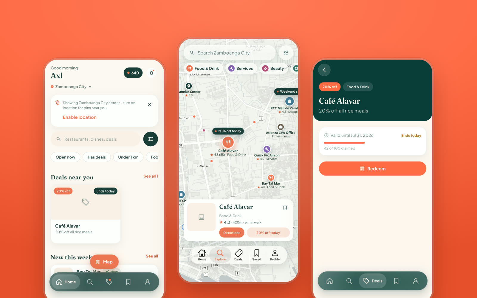 Conose PH mobile app screens